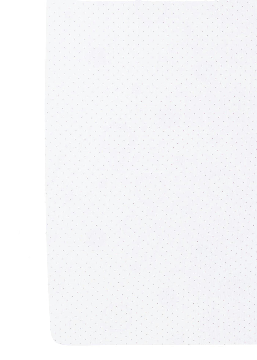 Pima Crib Sheet - Pink Micro Dot