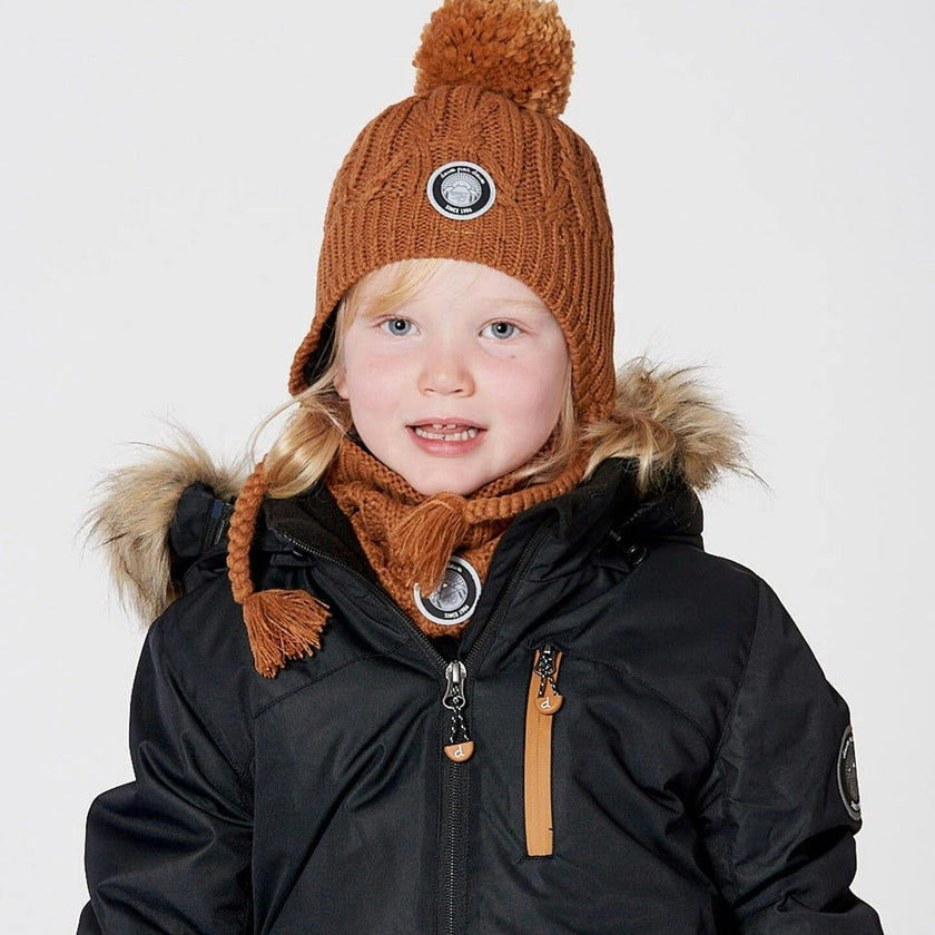 Lined Winter Hat with Pompom