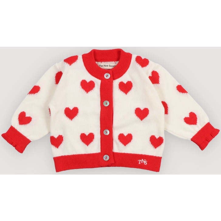 Maqui Baby Cardigan Hearts Jacquard