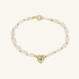 Heshi Pearl Bracelet with Turquoise Heart
