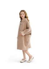 Champagne Wool Coat with Peter Pan Collar