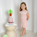 Tennis Skirt in Red Heart Stripe