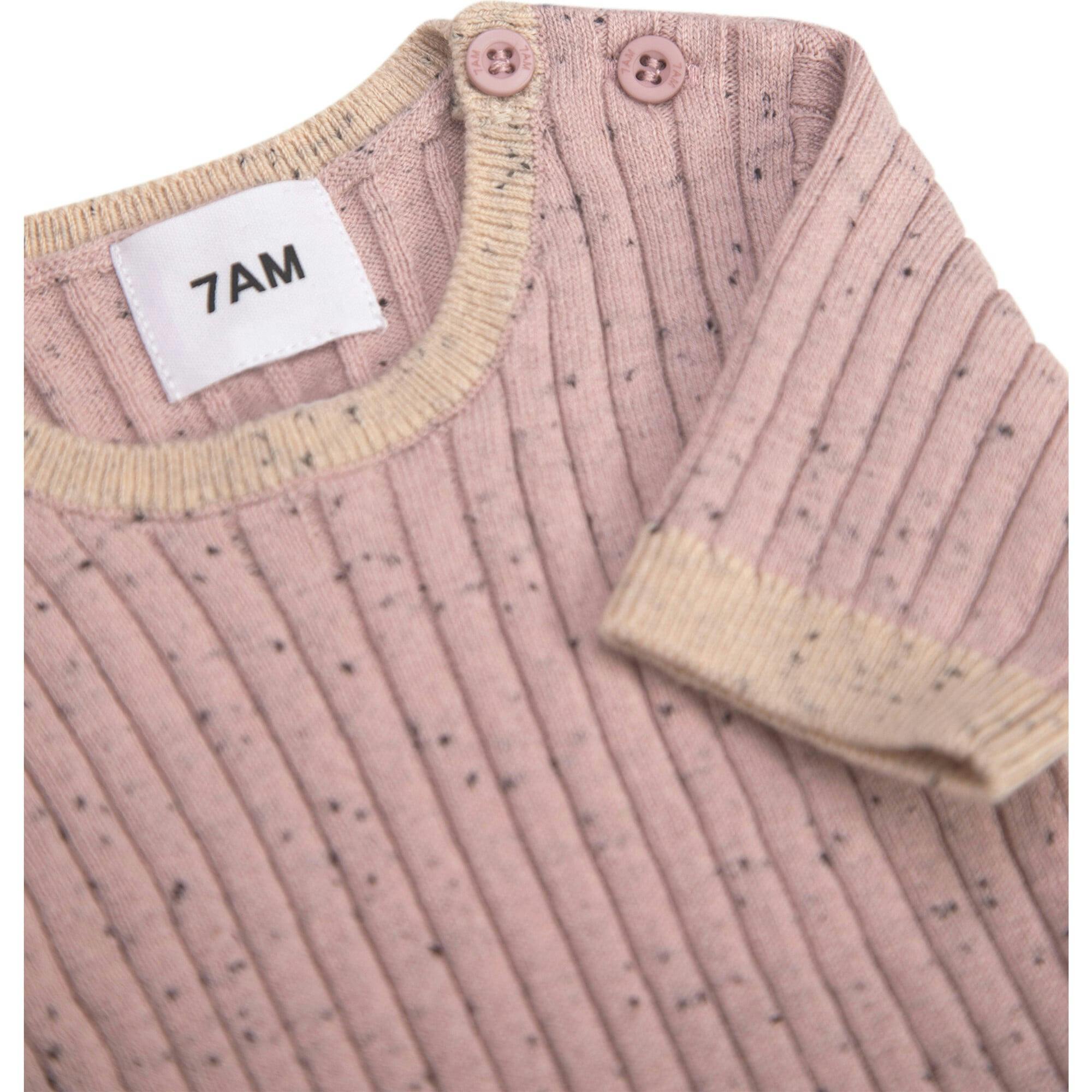 Ribbed Knit Short Sleeve Retro Top