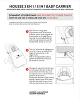Multi-Function Baby Carrier For Car Seats and Strollers Off White