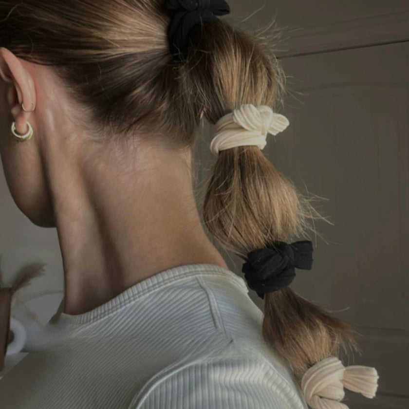 BOW SLICK BACK PONYTAILS (PACK OF 3)