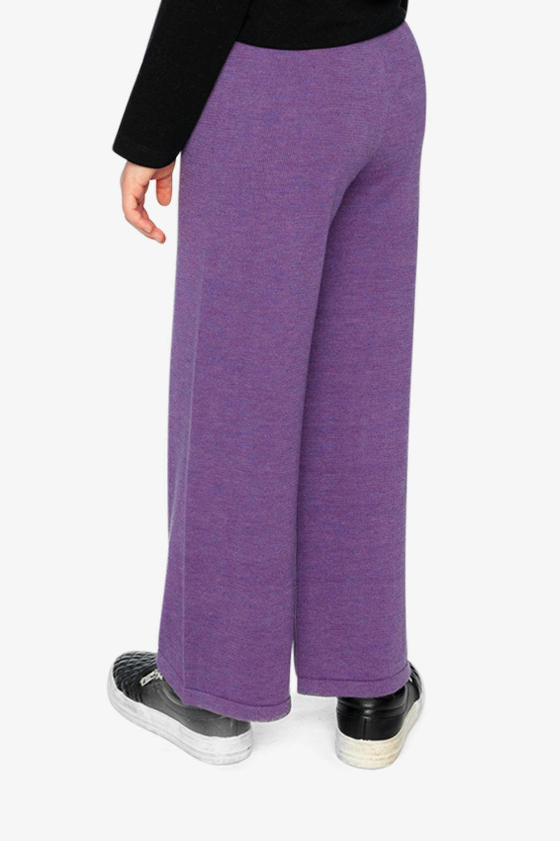 Knitted Wide Leg Pants Violet