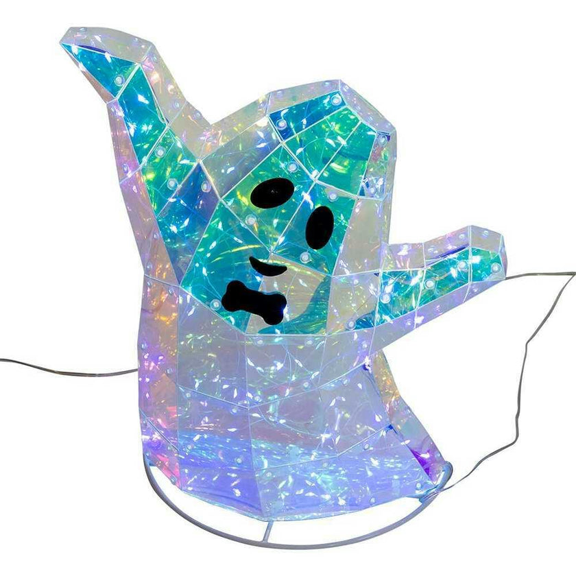 Pre-lit Holographic Witch and Two Ghosts
