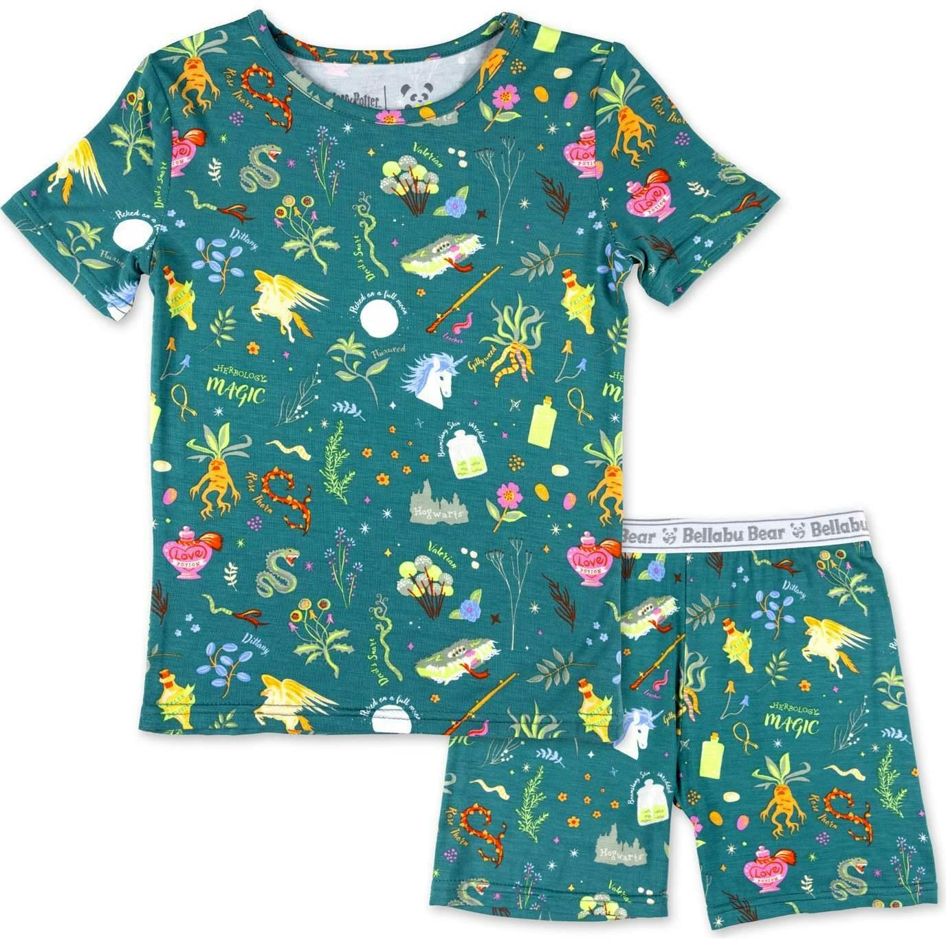 Mandrakes Potions & Herbs Bamboo Kids Pajama Short Set