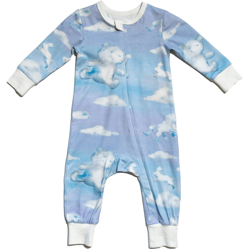 Baby Parker Print Long Sleeve Zippy One-Piece Bodysuit