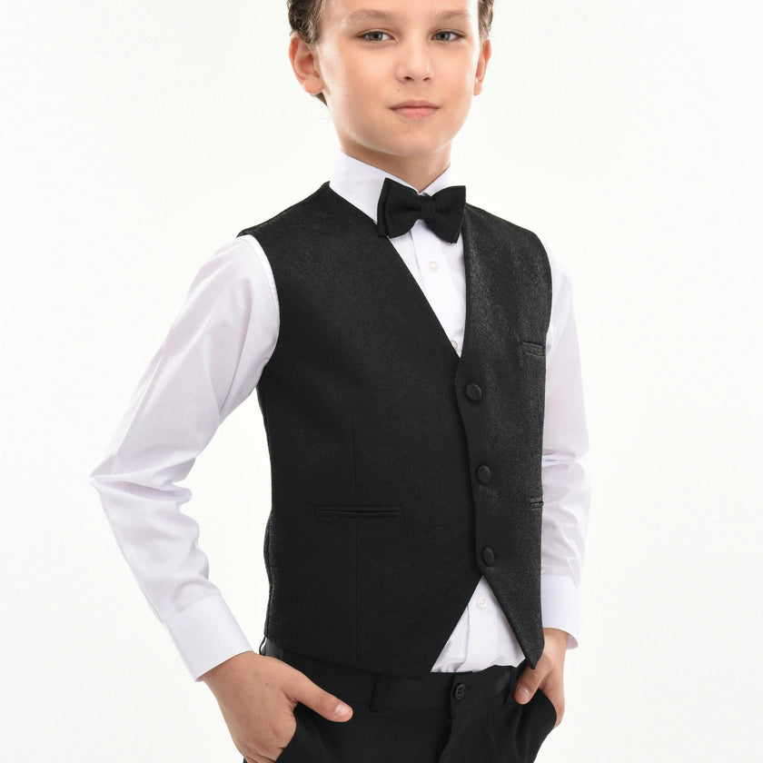 Black Zenon Vest Outfit Set
