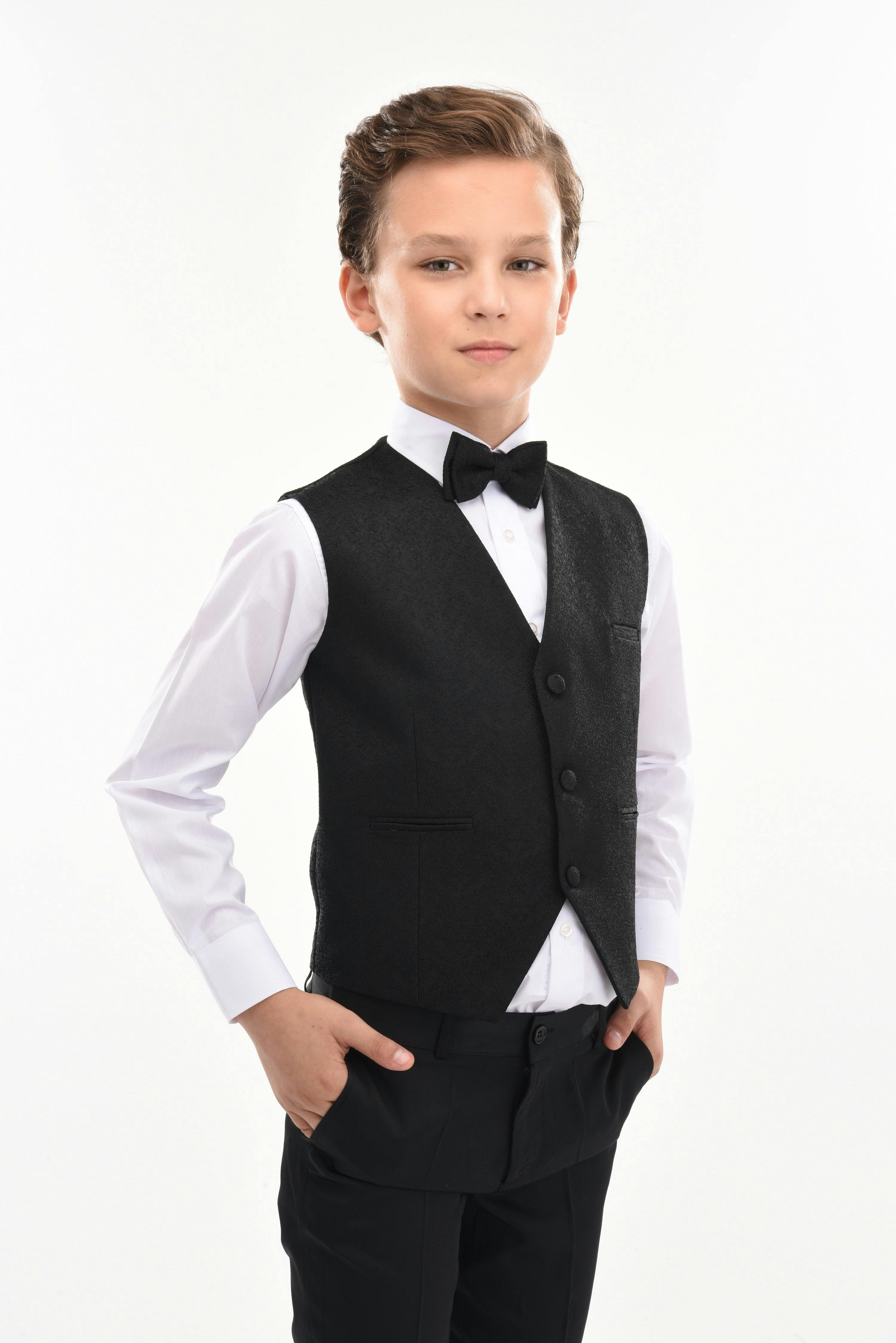 Black Zenon Vest Outfit Set