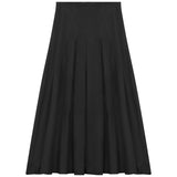 Midi Denim Pleated Skirt