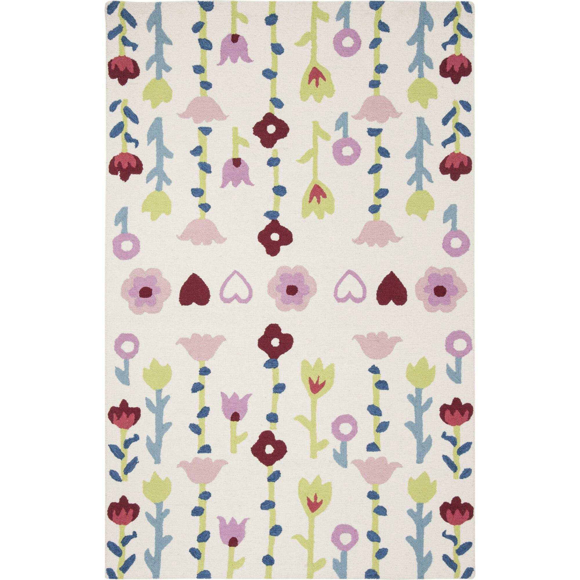 Kids Flora Rug, Pink