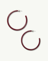 Large Hoops in Oxblood