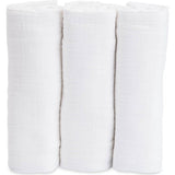 Cotton Muslin Swaddle Blanket 3 Pack - White