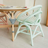 Handcrafted - Maya Kids Chair (Mint Green) - Rattan Wicker