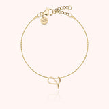 Initial Bracelet, 14k Yellow Gold Filled
