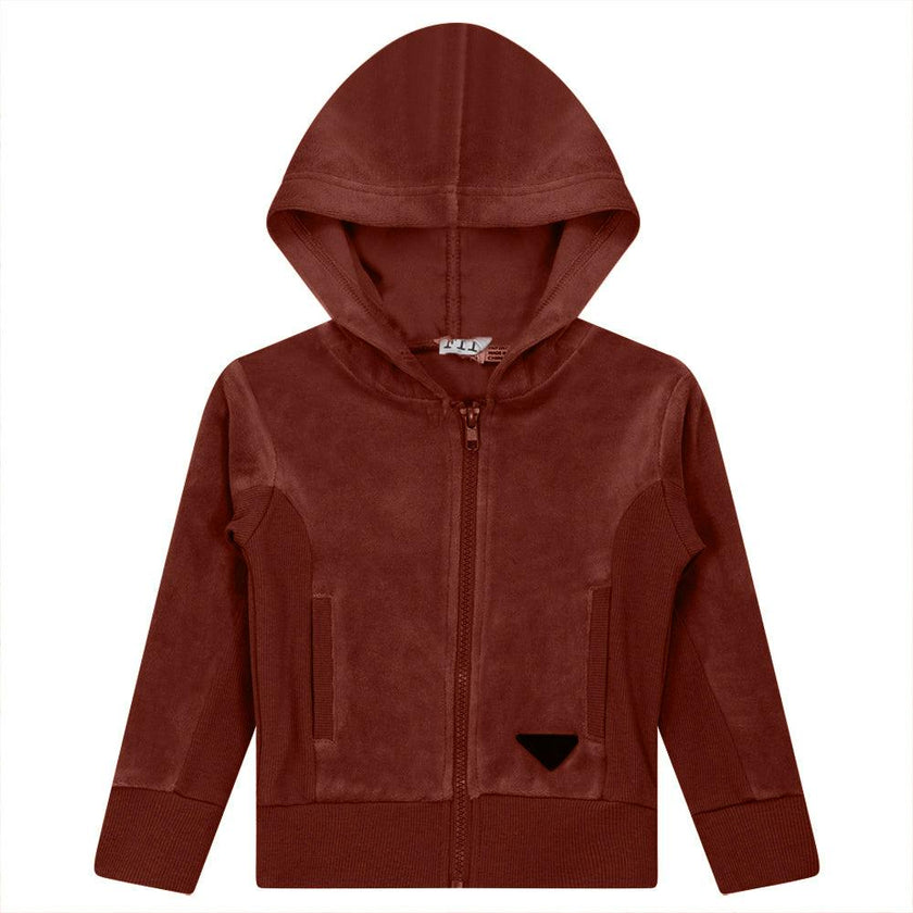 Velour Hoody Cardigan