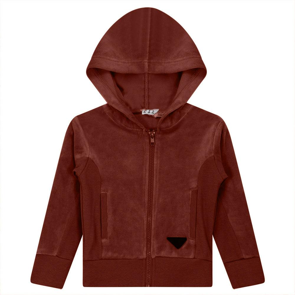 Velour Hoody Cardigan