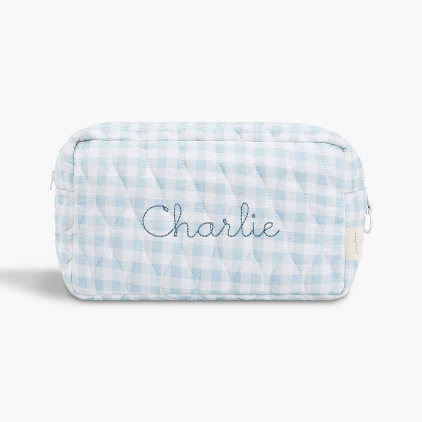 Toiletry Pouch Picnic Gingham Blue