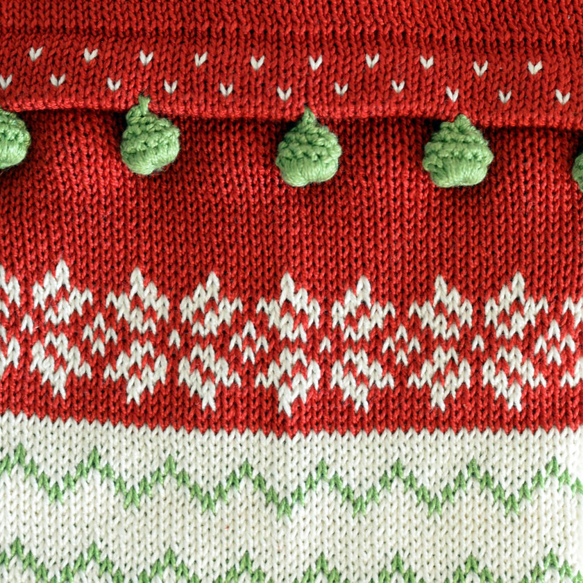 Nordic Stocking with Mini Poms