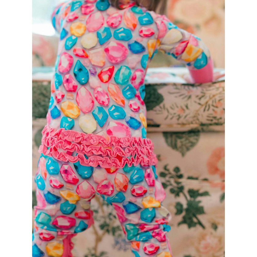 Bejeweled Bamboo Ruffle Romper