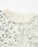 Tabitha Sequin Maxi Dress, Crème