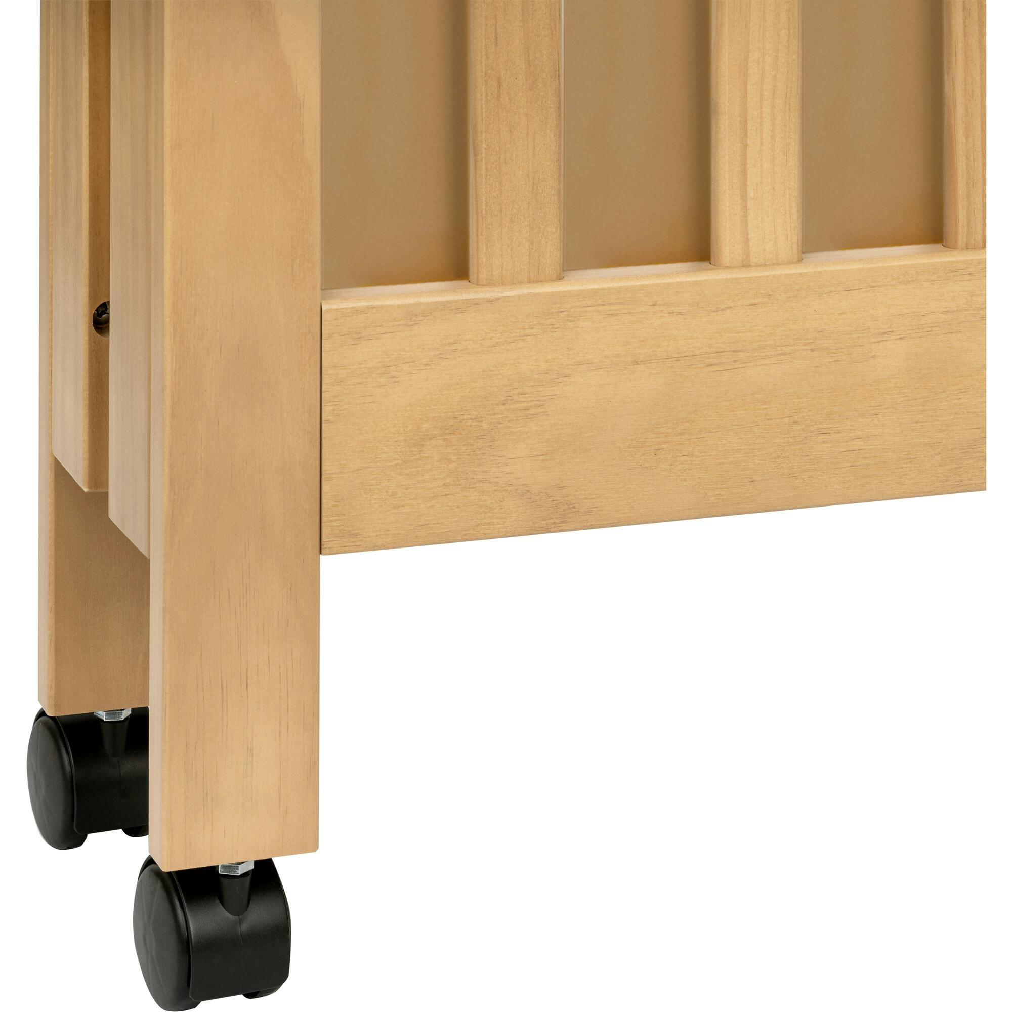 Maki Full-Size Portable Folding Crib With Toddler Bed Conversion Kit