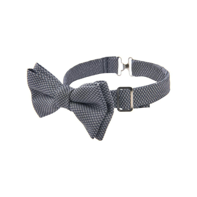 Gray Micro Print Vest & Bowtie
