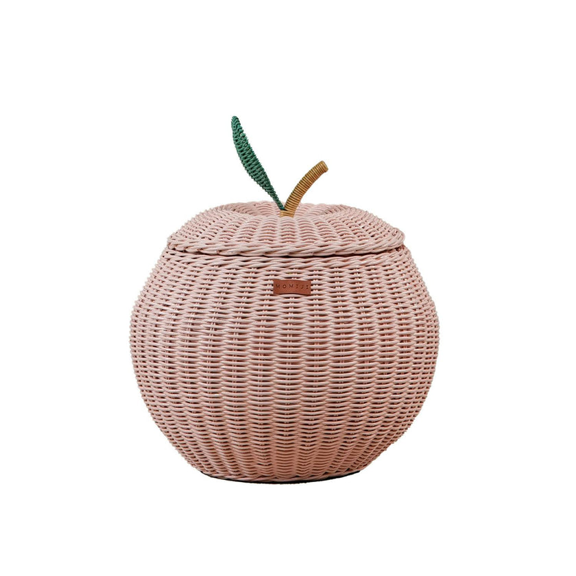 Apple Handcrafted Rattan Storage Basket Natural -  Medium Wicker