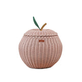 Apple Handcrafted Rattan Storage Basket Natural -  Medium Wicker