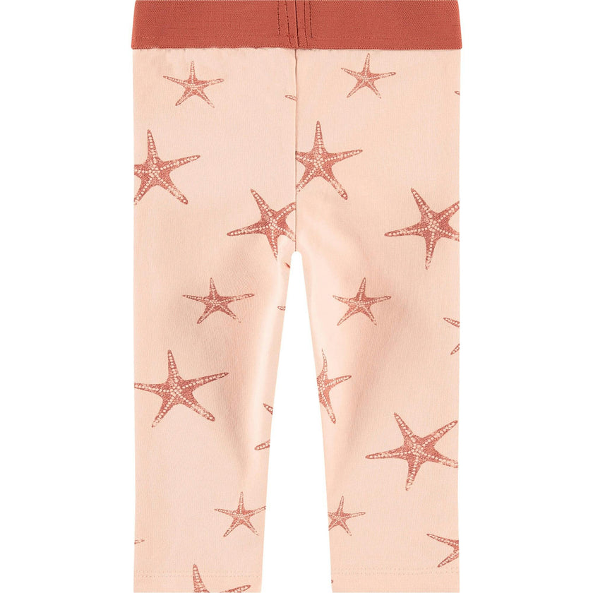 All-Over Graphic Print Contrast Waistband Leggings