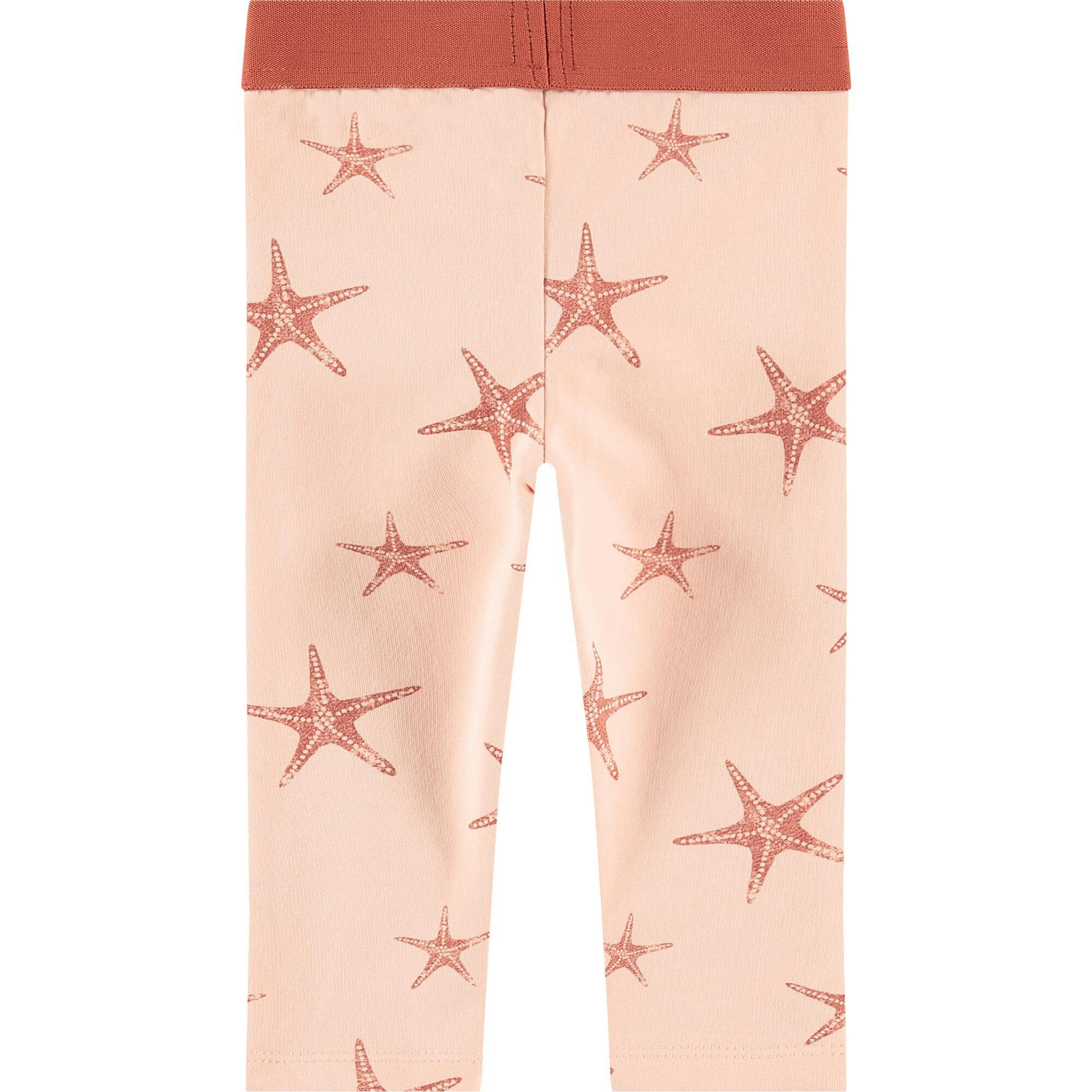 All-Over Graphic Print Contrast Waistband Leggings