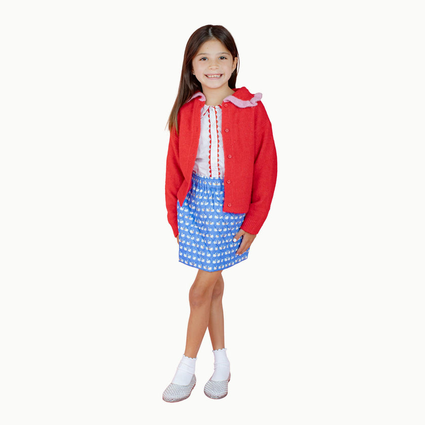 Ruffle Collar Cardigan