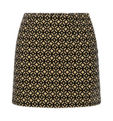 The Hallie Skirt - Byzantine Brocade, Black/Gold