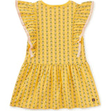 Crochet Trim Ruffle Dress, Yellow
