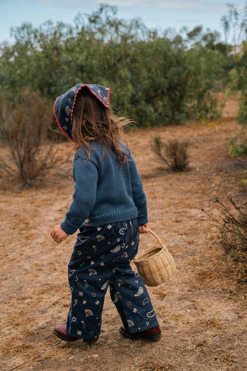 Patchwork Sweater in Wildberry Denim