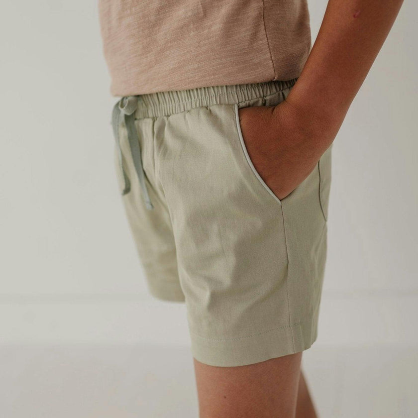 Boy's Twill Beach Shorts Desert Sage