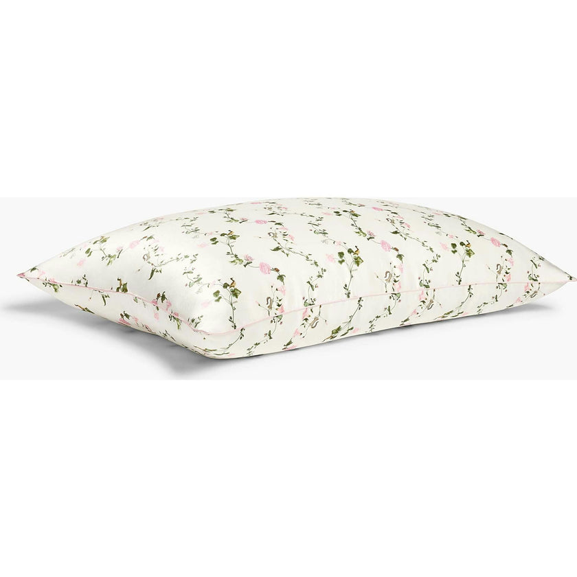 The Sisi Silk Pillowcase - Pink Pond Floral