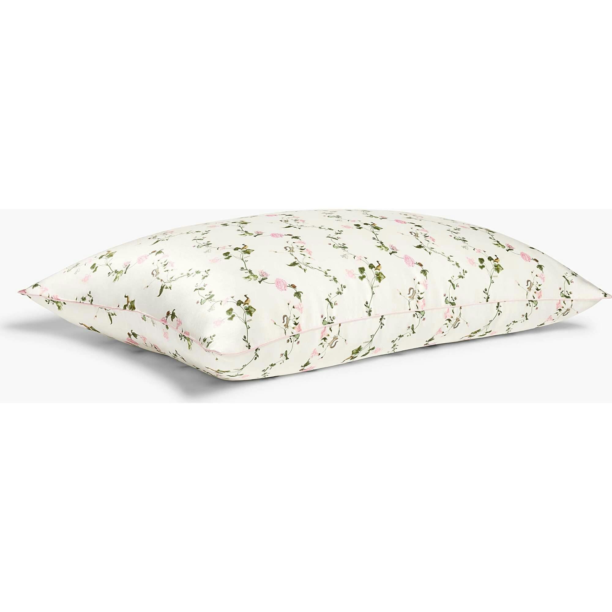 The Sisi Silk Pillowcase - Pink Pond Floral