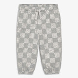 Baby cozy fleece sweatpant in checkerboard