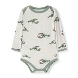 Mint Lobster Luxe Stretch Long Sleeve One Piece