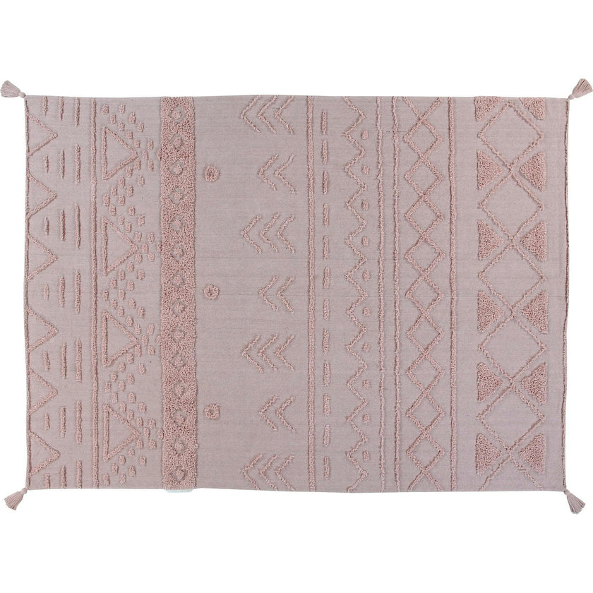 Tribu Washable Rug, Pink