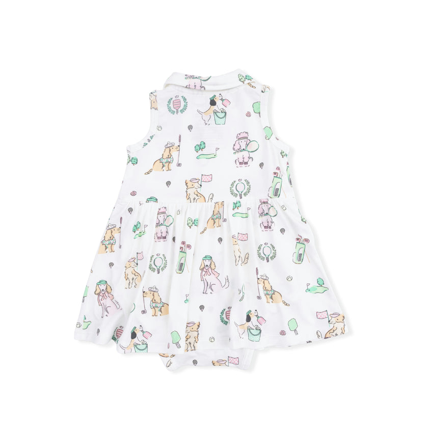 Country Club Dogs Pink - Polo Tennis Dress