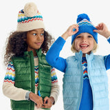 Kids knit beanie in fair isle
