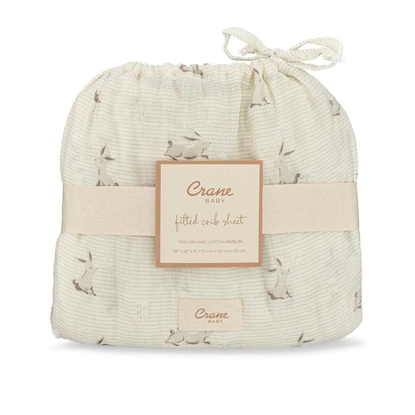 Avery Bunny Organic Cotton Fitted Crib Sheet