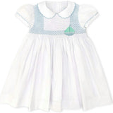 Eloise Dress in Smocked Sailboats