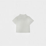 Dev Boy Shirt Short Sleeve Linen, White Openwork