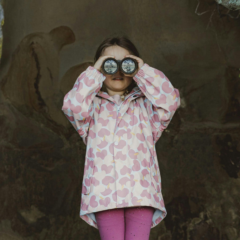 Recycled Waterproof Raincoat, Pink