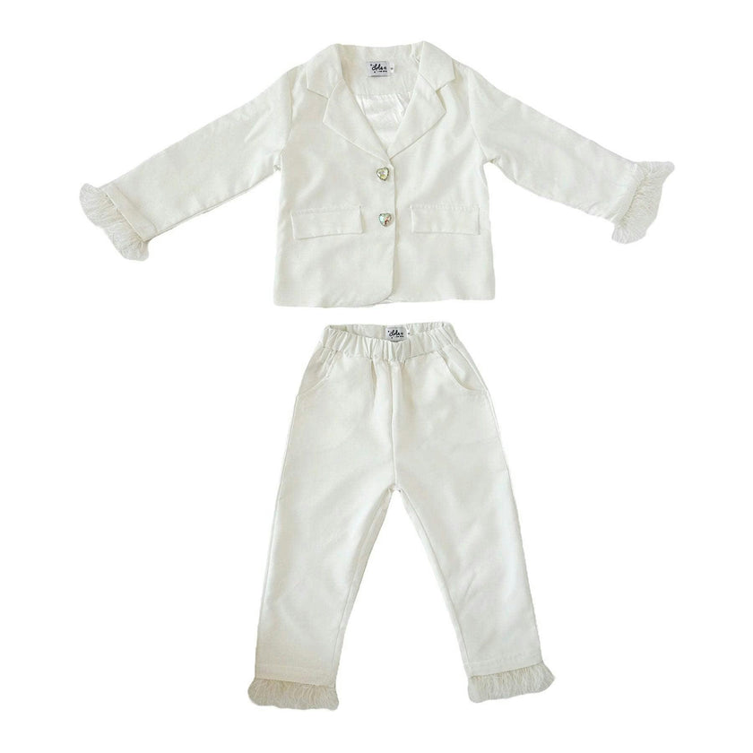 Women’s Feather Trims Suit Lavender